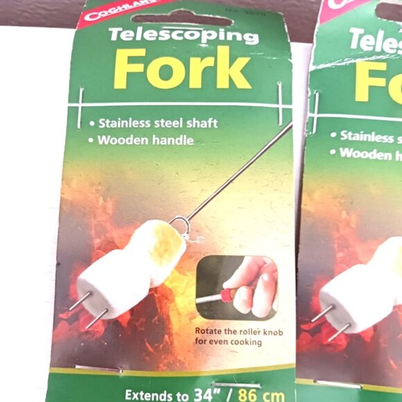 Coghlans Telescopic Roasting Forks Lot Of 3 New Extends 34" Hot Dog- Marshmallow - Picture 3 of 5